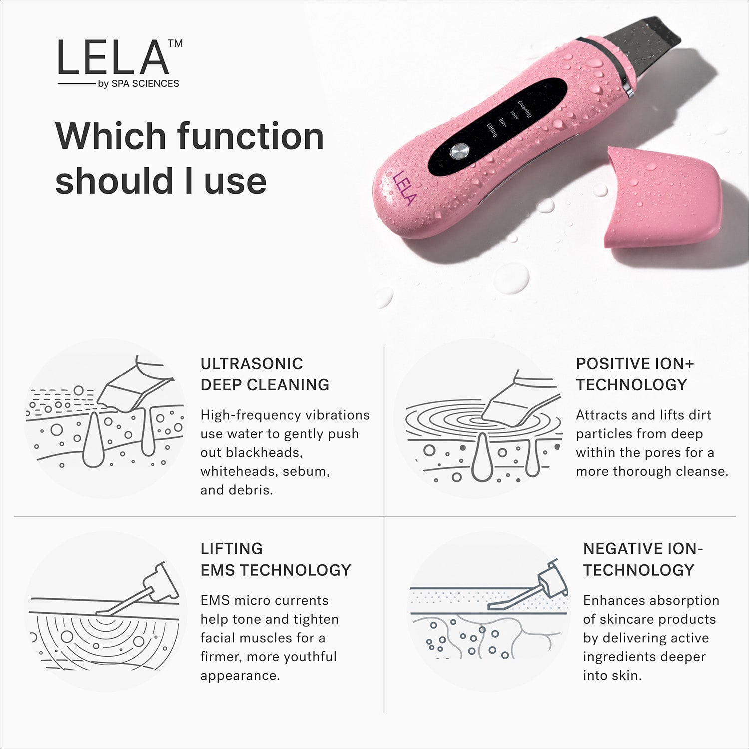 Spa Sciences Lela Ultrasonic Skin Spatula