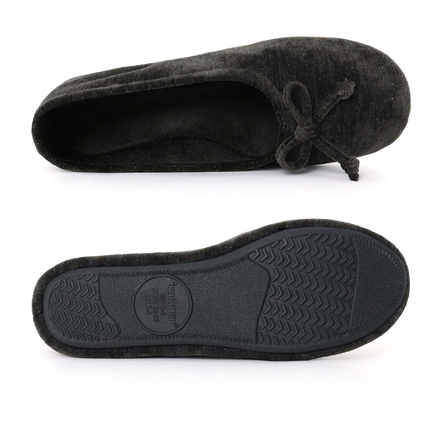 Isotoner Chenille Womens Ballerina Slippers