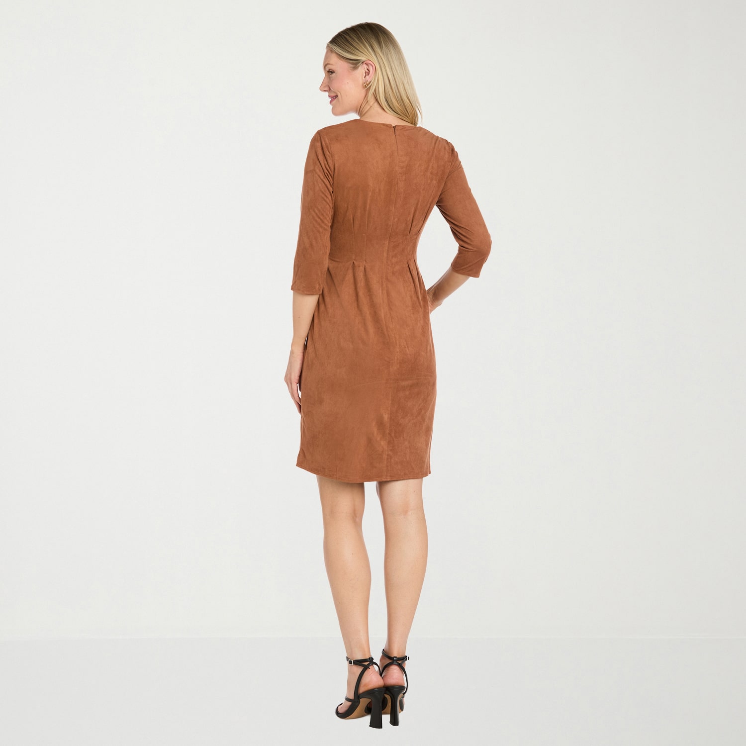 Sophia Cristina Womens 3/4 Sleeve Wrap Dress