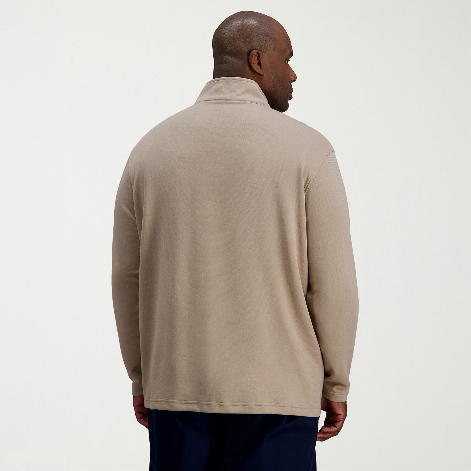 Haggar Mens Mock Neck Long Sleeve Big and Tall Quarter-Zip Pullover