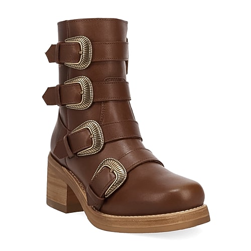 Dingo Womens Topanga Block Heel Cowboy Boots, 10 Medium, Brown