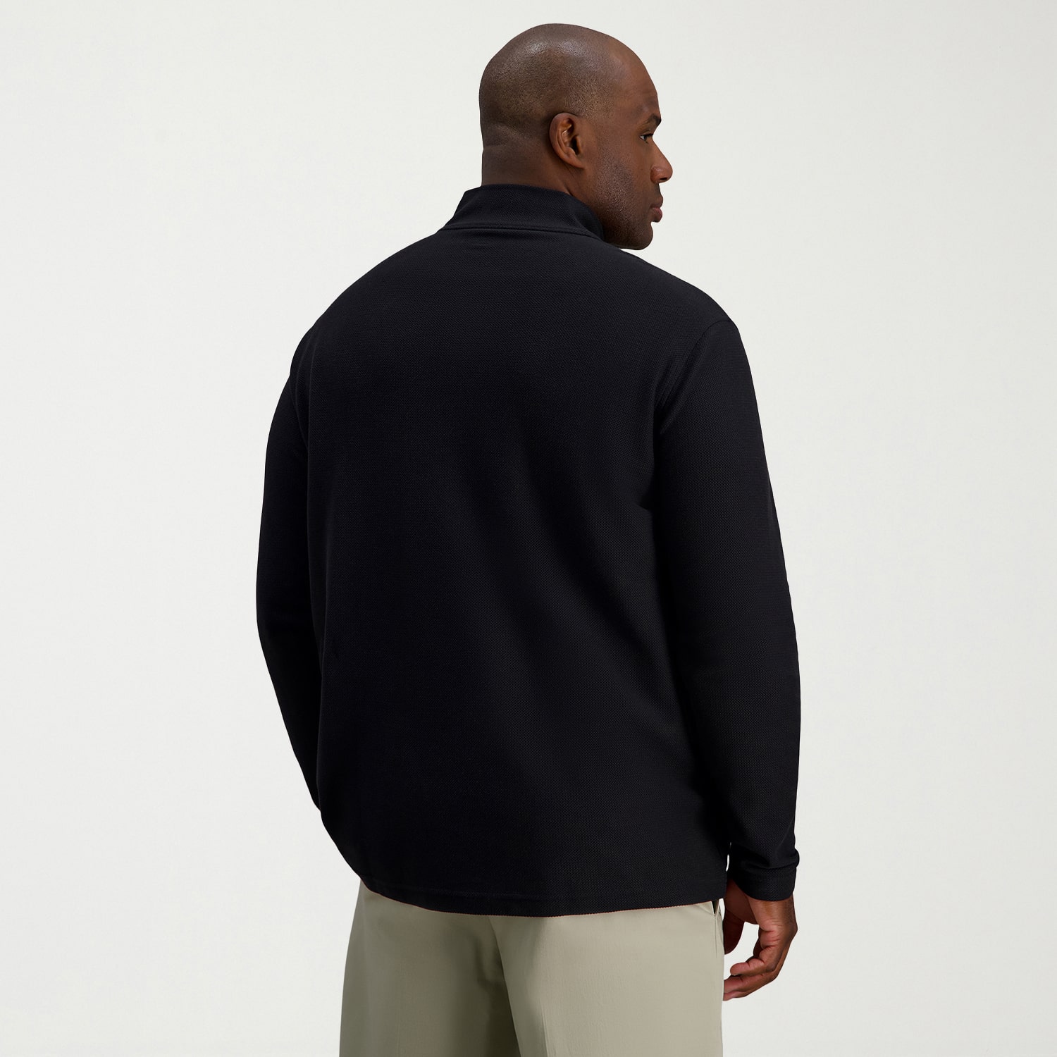Haggar Jersey Mens Mock Neck Long Sleeve Big and Tall Quarter-Zip Pullover