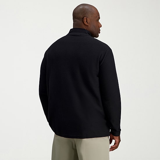 Haggar Jersey Mens Mock Neck Long Sleeve Big and Tall Quarter-Zip Pullover