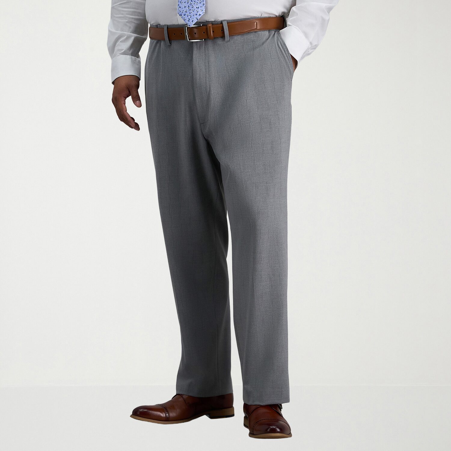 Haggar JMH Premium Stretch Mens Classic Fit Big and Tall Flat Front Pant