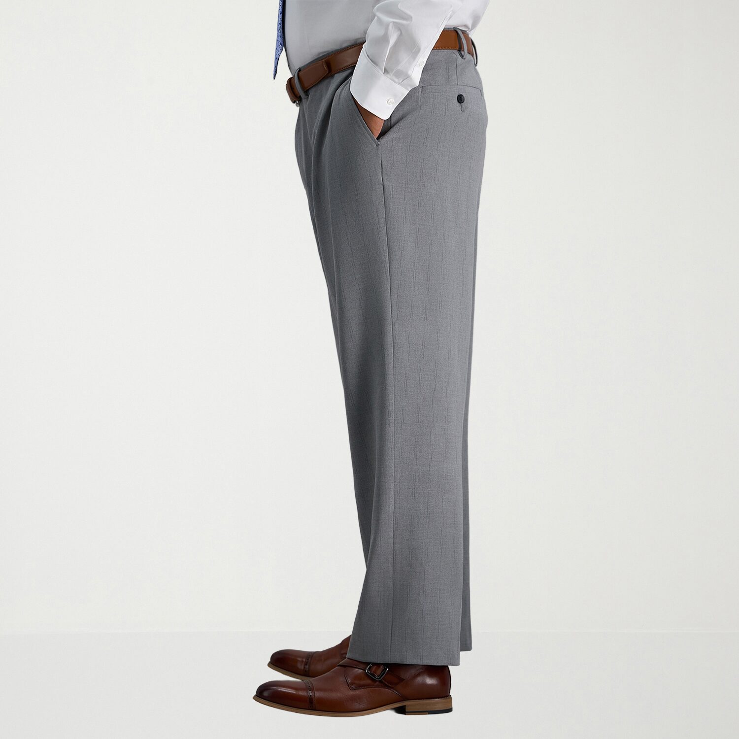 Haggar JMH Premium Stretch Mens Classic Fit Big and Tall Flat Front Pant