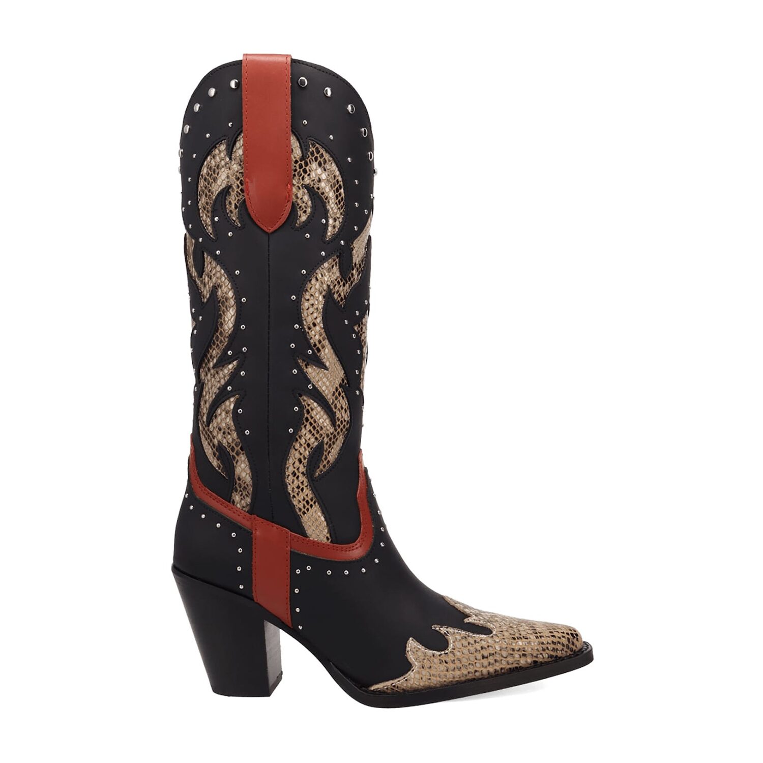 Dingo Womens Untamed Block Heel Cowboy Boots