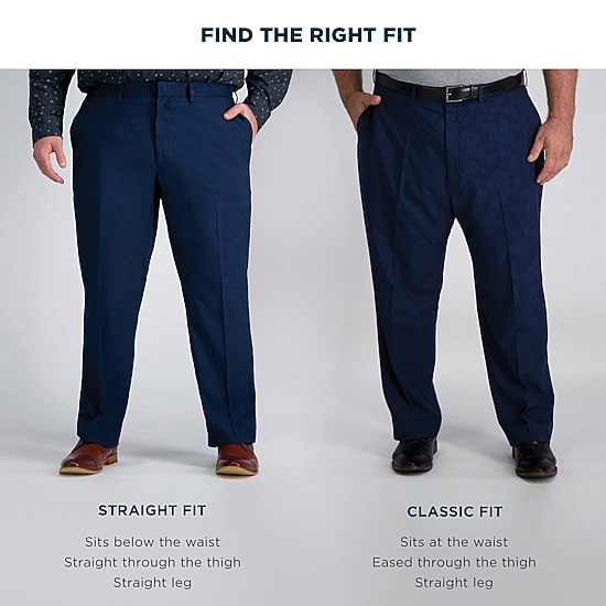 Haggar JMH Premium Stretch Mens Classic Fit Big and Tall Flat Front Pant