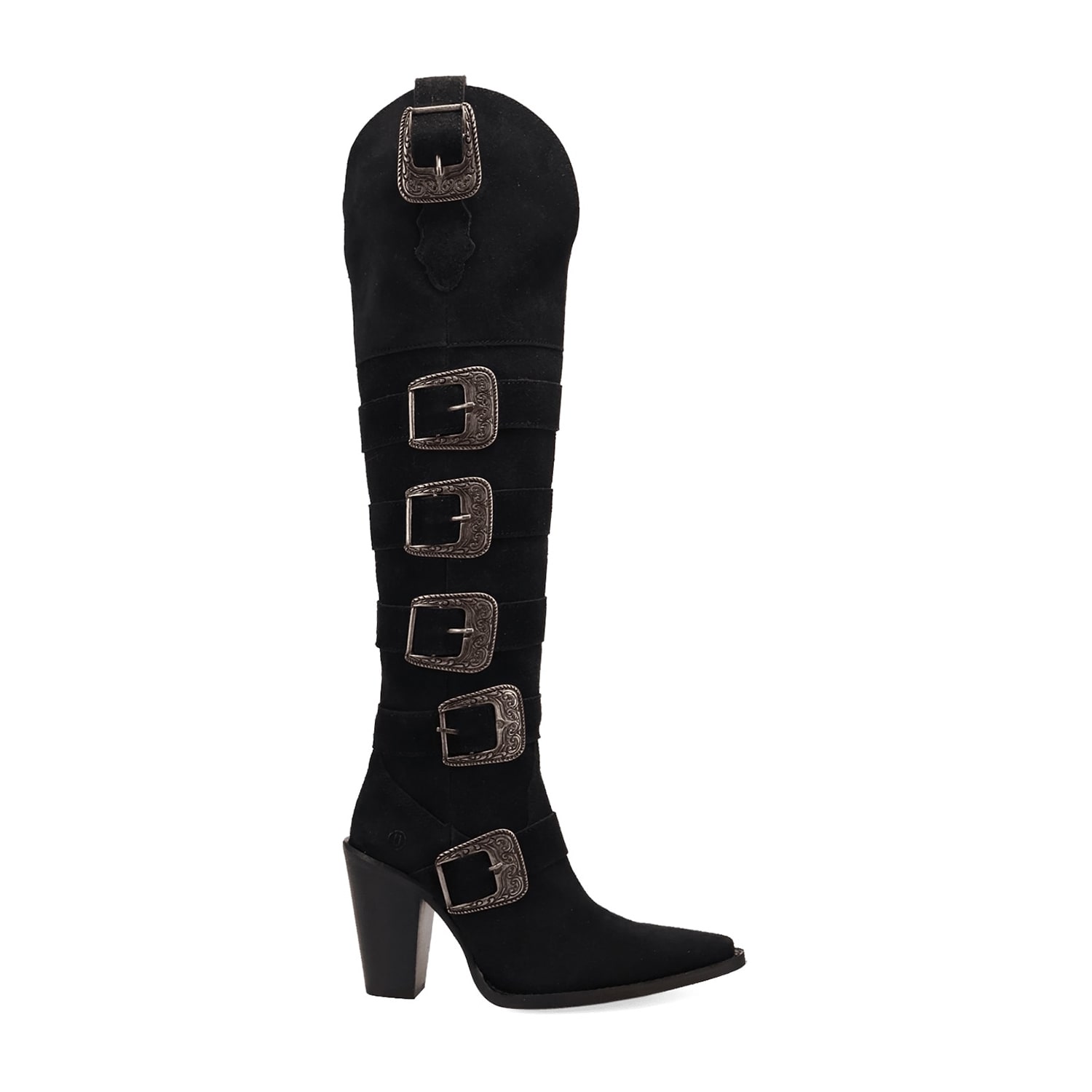 Dingo Womens Bucked Off Block Heel Cowboy Boots