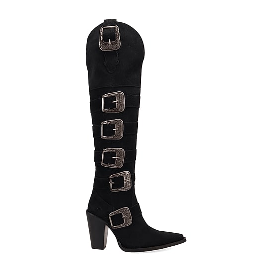 Dingo Womens Bucked Off Block Heel Cowboy Boots