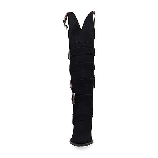 Dingo Womens Bucked Off Block Heel Cowboy Boots