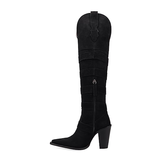 Dingo Womens Bucked Off Block Heel Cowboy Boots