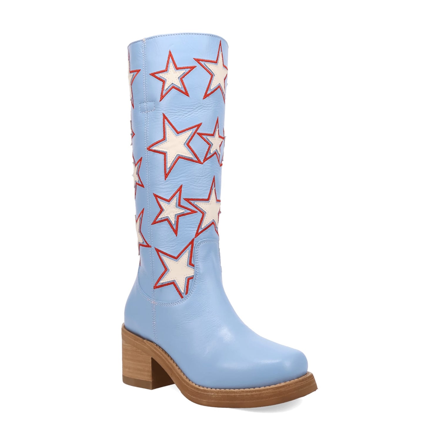 Dingo Womens American Dream Block Heel Cowboy Boots