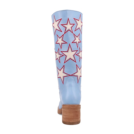 Dingo Womens American Dream Stacked Heel Cowboy Boots