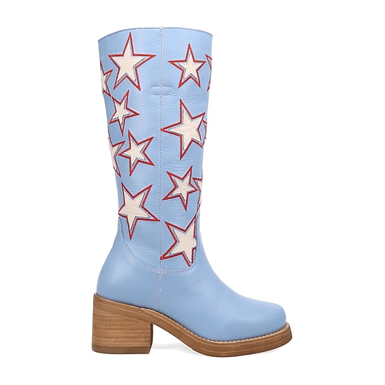 Dingo Womens American Dream Stacked Heel Cowboy Boots