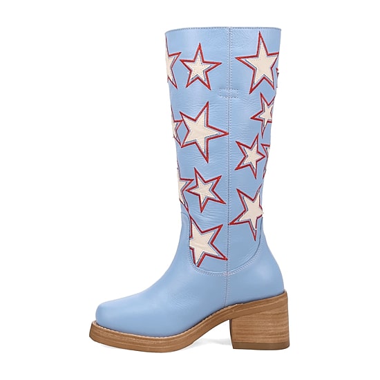 Dingo Womens American Dream Stacked Heel Cowboy Boots