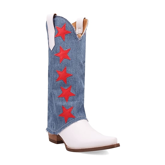 Dingo Womens Glory Days Stacked Heel Cowboy Boots