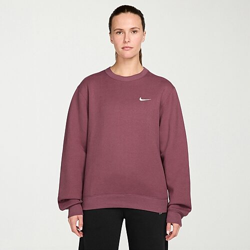Nike Womens Crew Neck Long Sleeve Sweatshirt In Pink
