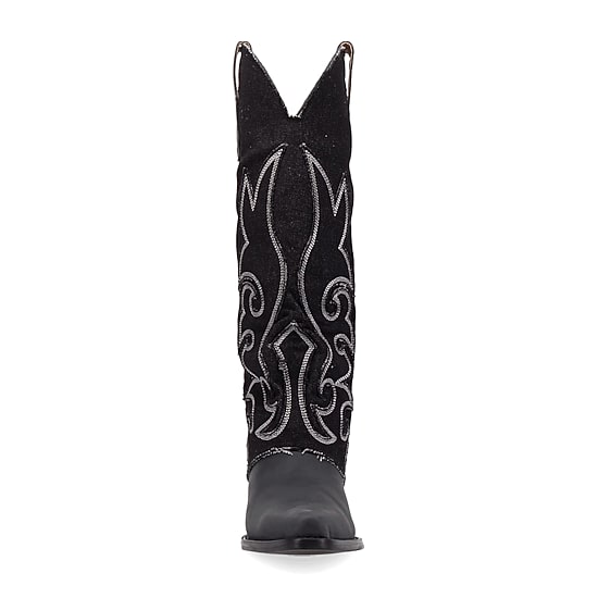 Dingo Womens Blue Jean Baby Stacked Heel Cowboy Boots