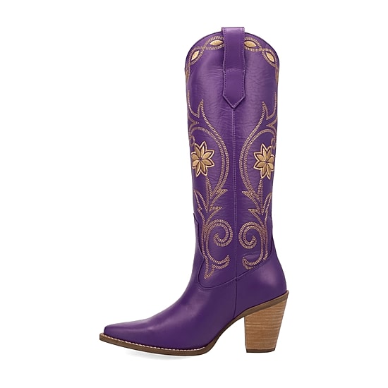 Dingo Womens Miss Daisy Stacked Heel Cowboy Boots