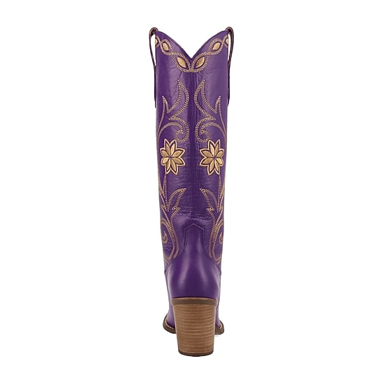 Dingo Womens Miss Daisy Stacked Heel Cowboy Boots