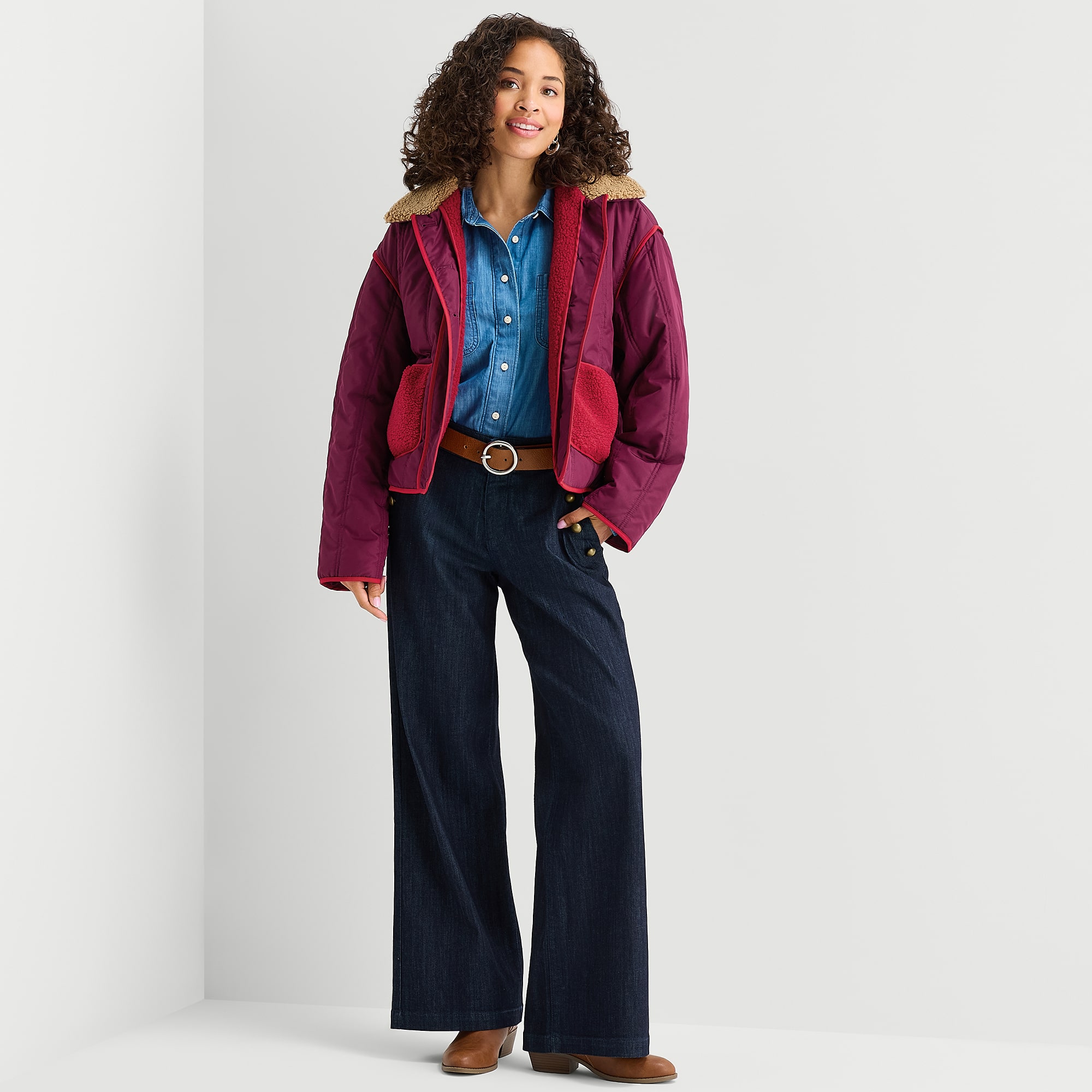 St. John's Bay Womens Water Resistant Lightweight Bomber Jacket