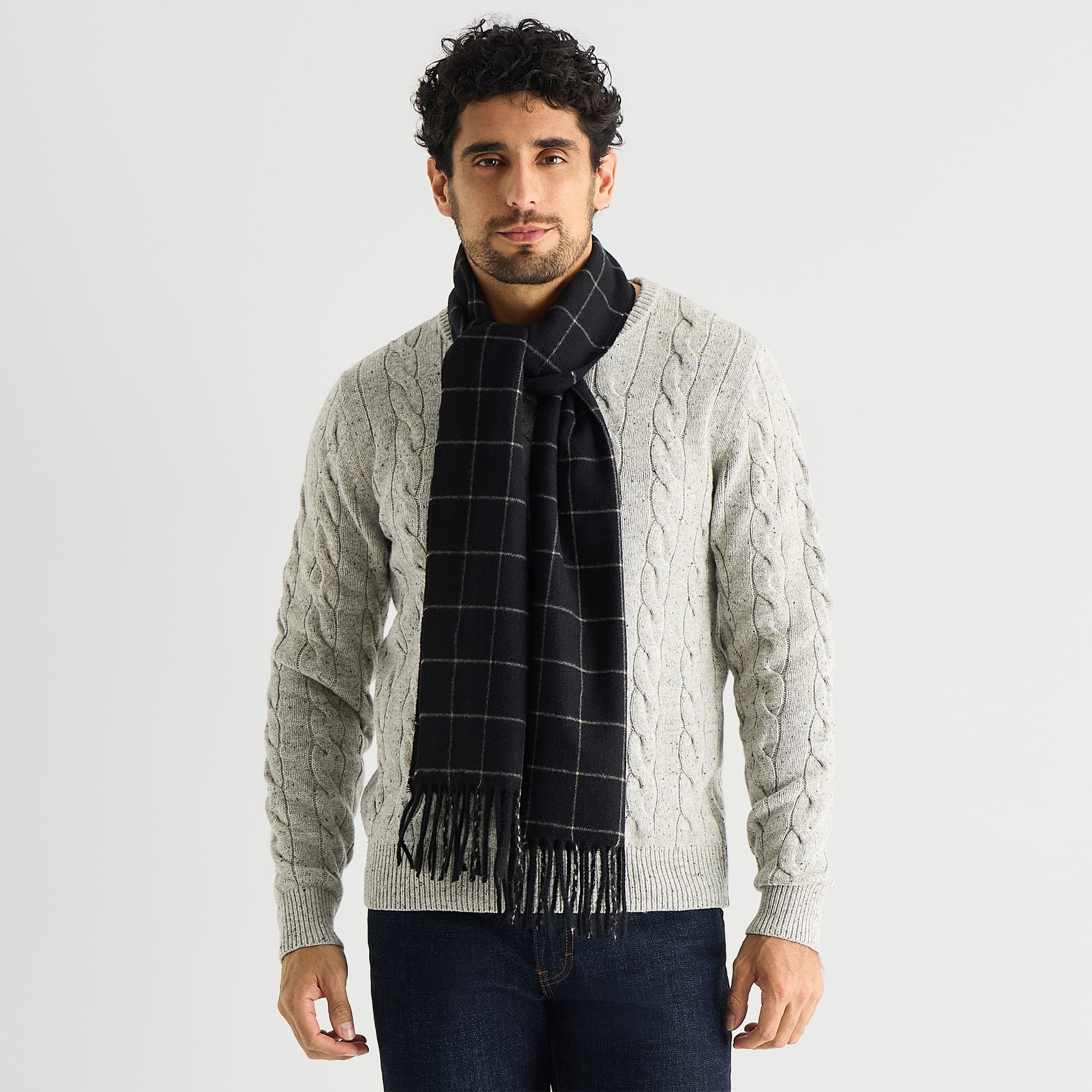 Stafford Mens Classic Grid Scarf