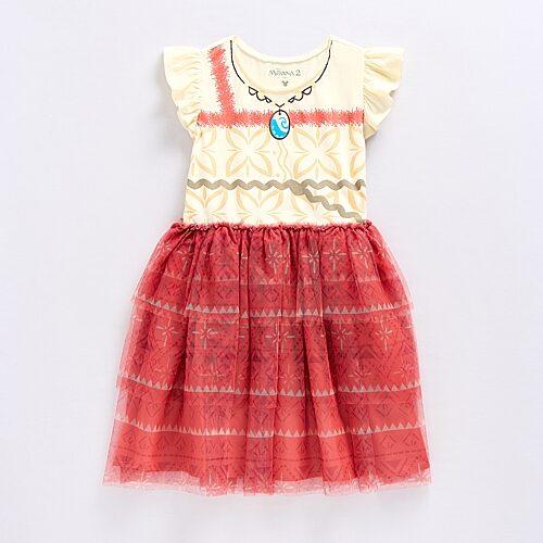 Disney Collection Moana Girls Dress Up Costume, 9/10, Beige