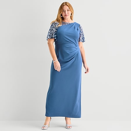 jcpenney royal blue plus size dress Black Label by Evan-Picone Womens Crew Neck Sleeveless Sheath Dress, Color: Gold Color:River Style-Color-Dim:AP1E211975_AK412_W Best Jewelry to Pair