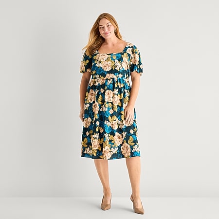 plus size midi dresses casual SCOMCHIC Women for Wedding Guest Black Dress Length From Shoulder(Inch) 1X 2X 3X 49 49 1/2 50 Fabric 63% Polyester 26% Rayon 11% Spandex Care Machine wash cold with like colors on a normal cycle Women's Summer Plus Size Dress