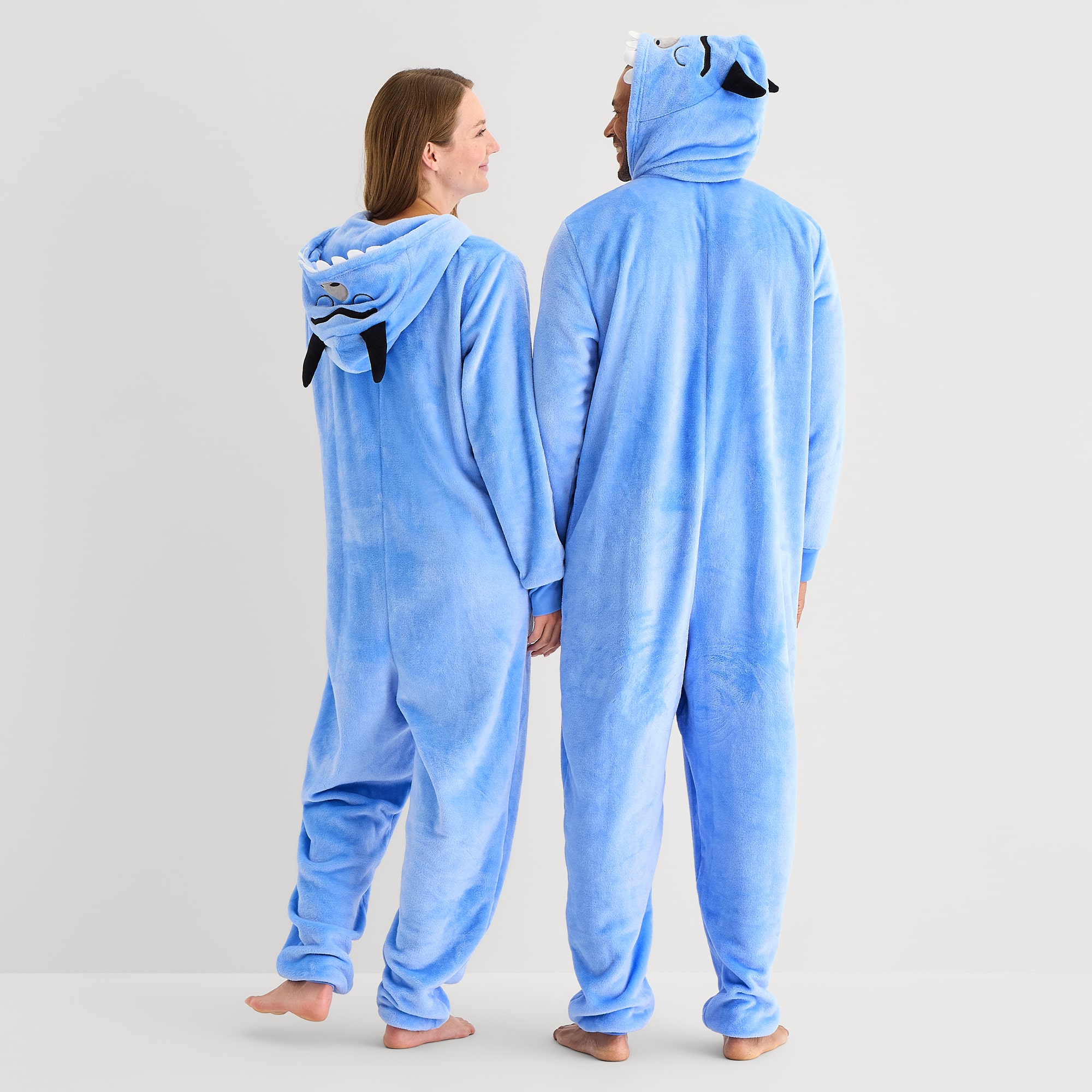 North Pole Trading Co. Fleece Long Sleeve Hooded One Piece Pajama