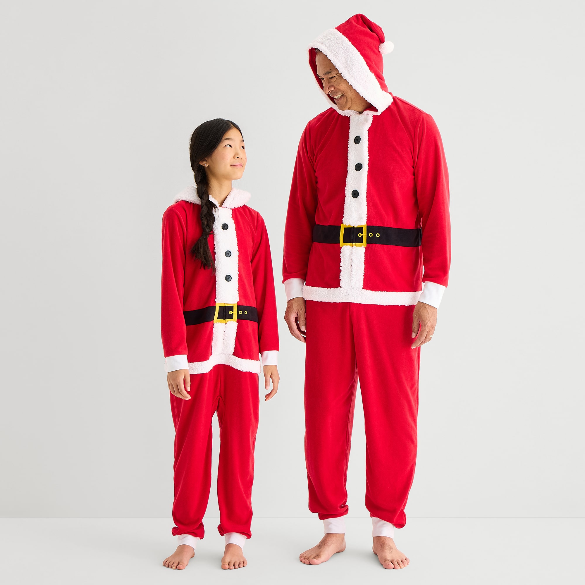 North Pole Trading Co. Long Sleeve Hooded One Piece Pajama