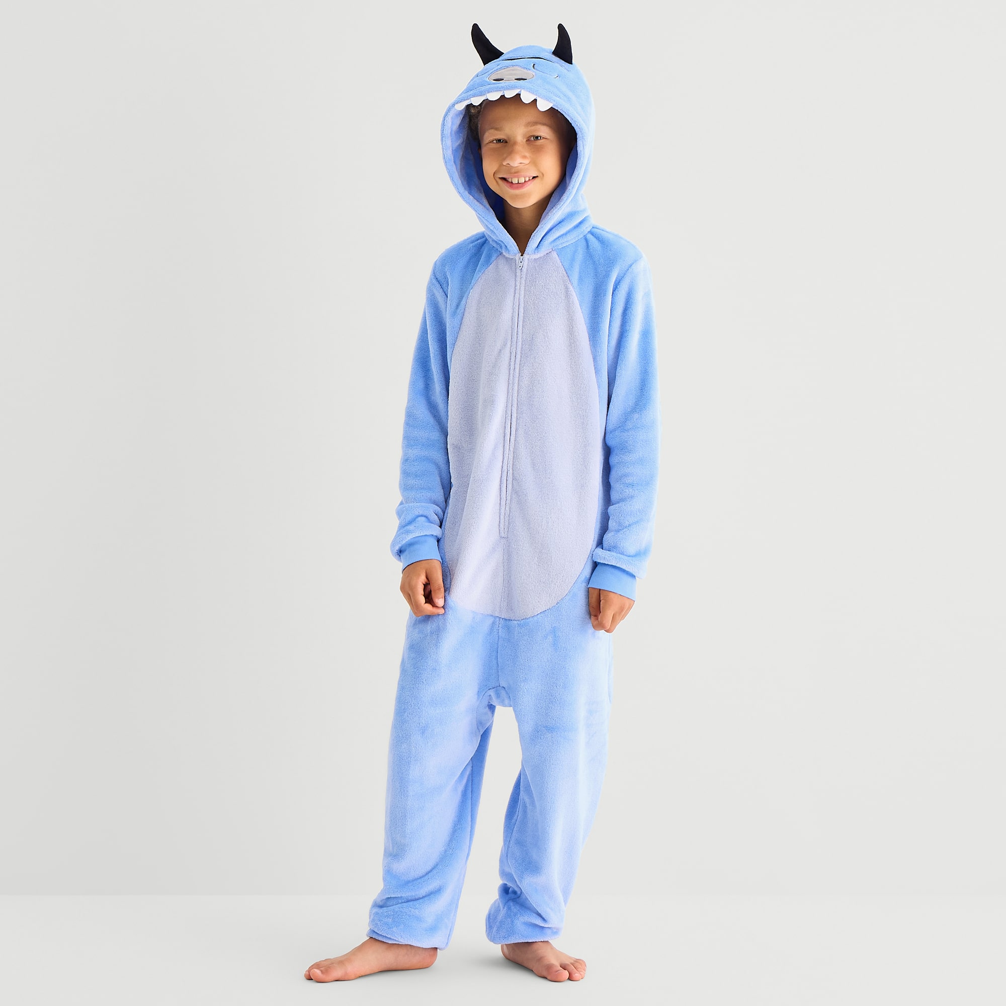 North Pole Trading Co. Fleece Long Sleeve Hooded One Piece Pajama