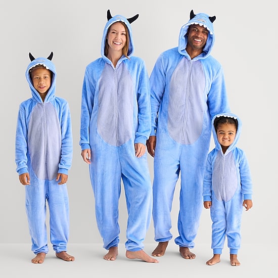 North Pole Trading Co. Fleece Long Sleeve Hooded One Piece Pajama