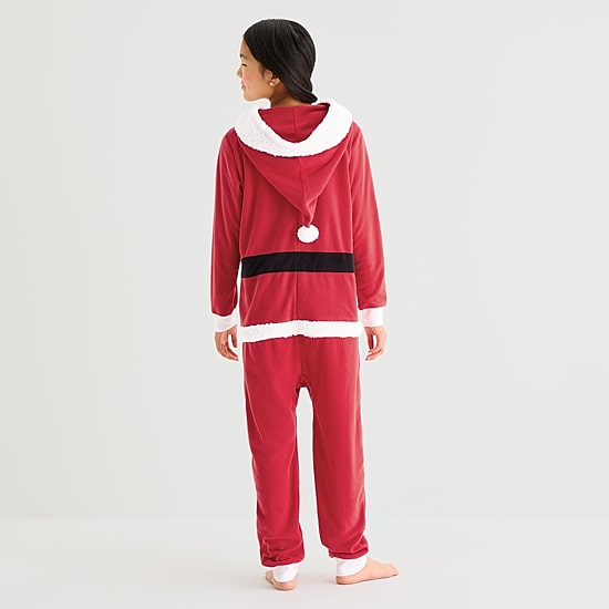 North Pole Trading Co. Little & Big Kid Unisex Long Sleeve Hooded Matching Family One Piece Pajama