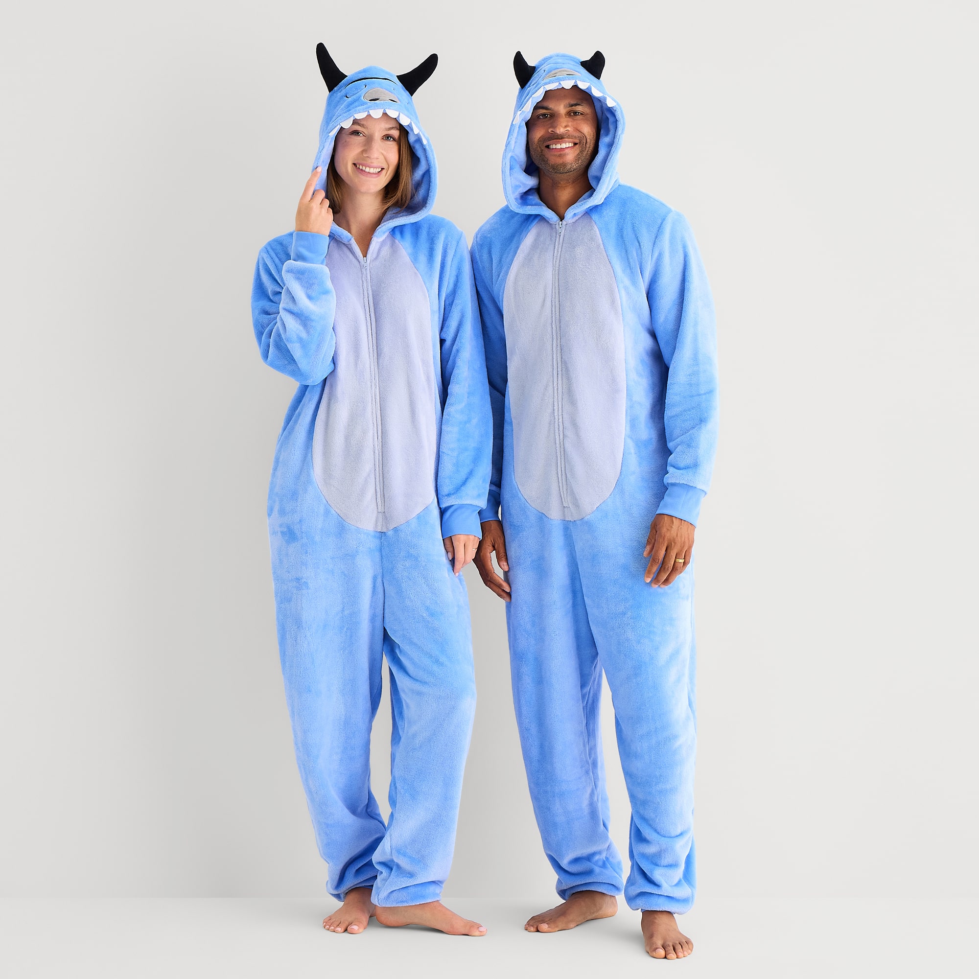 North Pole Trading Co. Fleece Long Sleeve Hooded One Piece Pajama