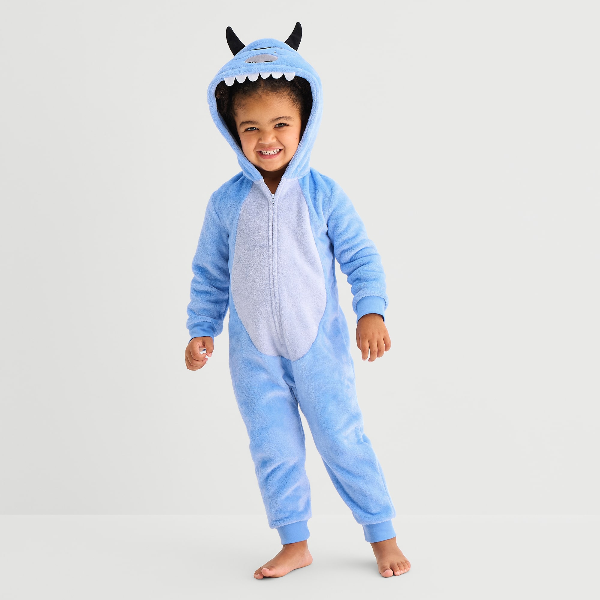 North Pole Trading Co. Fleece Long Sleeve Hooded One Piece Pajama