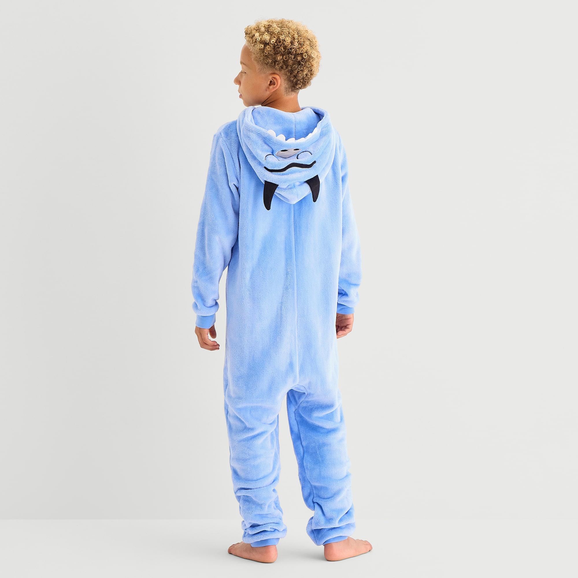 North Pole Trading Co. Fleece Long Sleeve Hooded One Piece Pajama