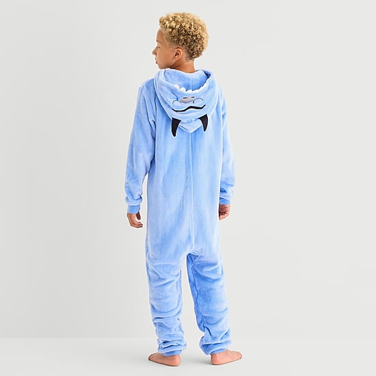 North Pole Trading Co. Fleece Long Sleeve Hooded One Piece Pajama