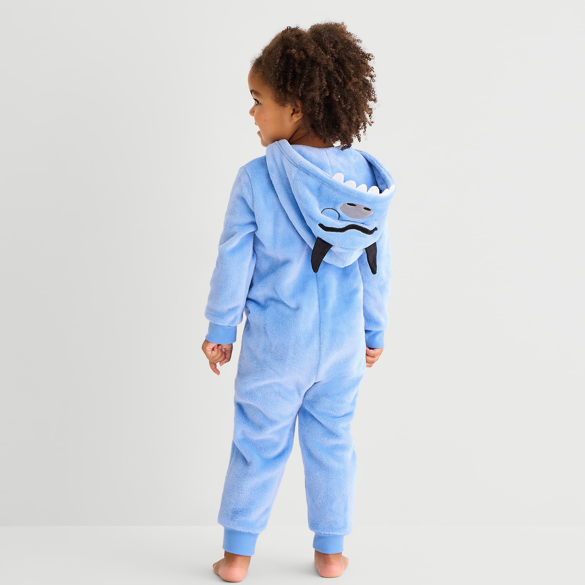 North Pole Trading Co. Fleece Long Sleeve Hooded One Piece Pajama