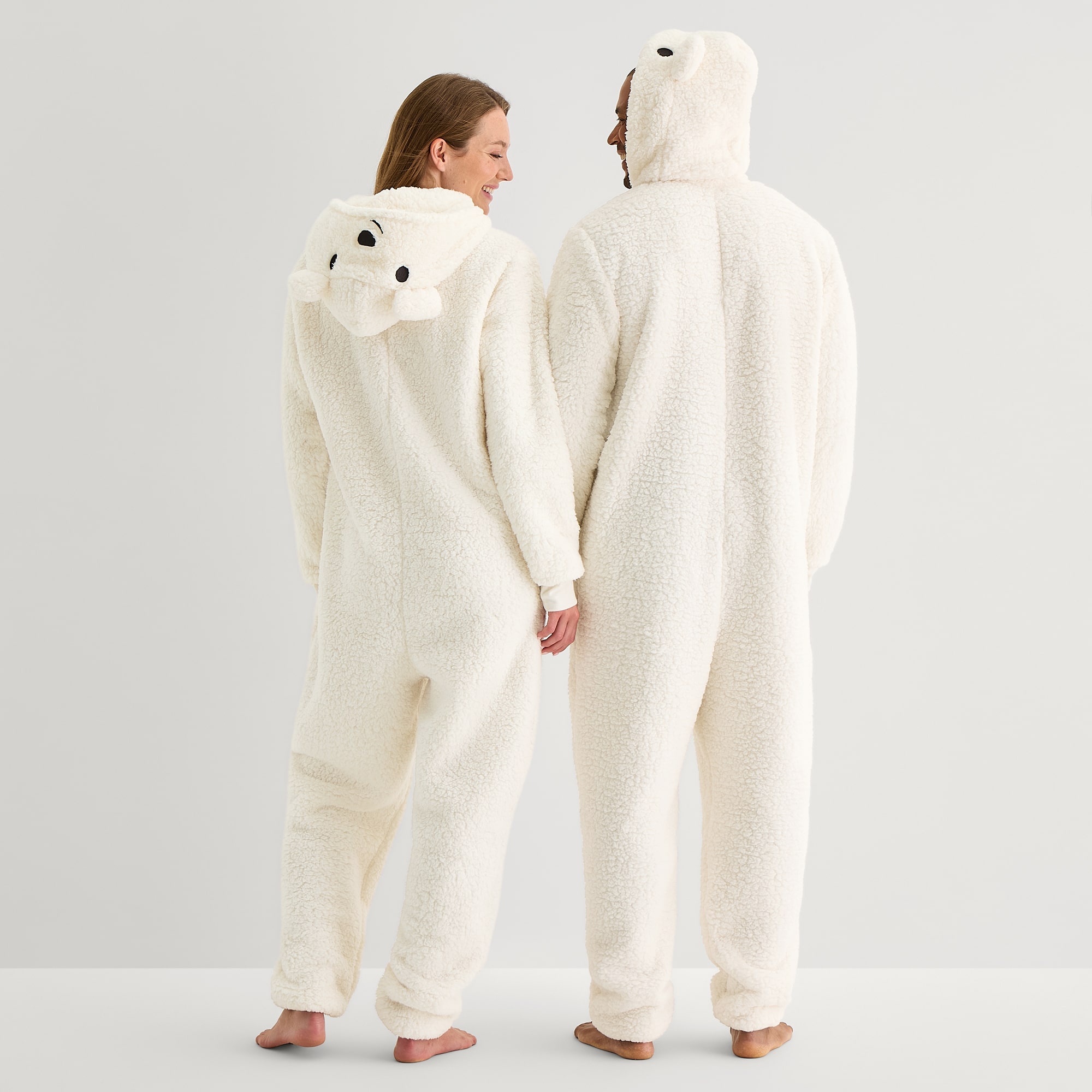 North Pole Trading Co. Sherpa Long Sleeve Hooded Matching Family One Piece Pajama