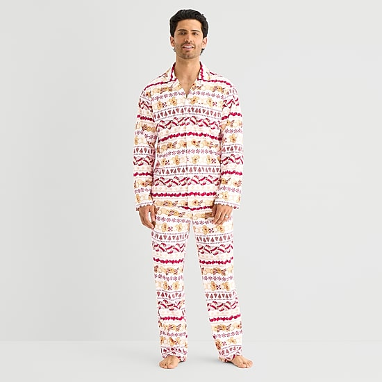 North Pole Trading Co. Mens Fleece Long Sleeve 2-pc. Matching Family Pajama Set