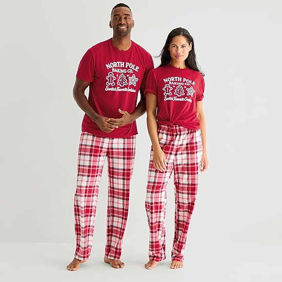North Pole Trading Co. Unisex Adult Crew Neck Short Sleeve Matching Family Pajama Top