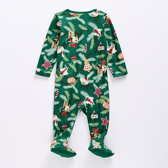 North Pole Trading Co. Baby Unisex Footed Fleece Long Sleeve Crew Neck Matching Family Footed Pajamas