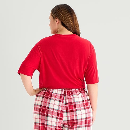 North Pole Trading Co. Unisex Adult Crew Neck Short Sleeve Matching Family Plus Pajama Top