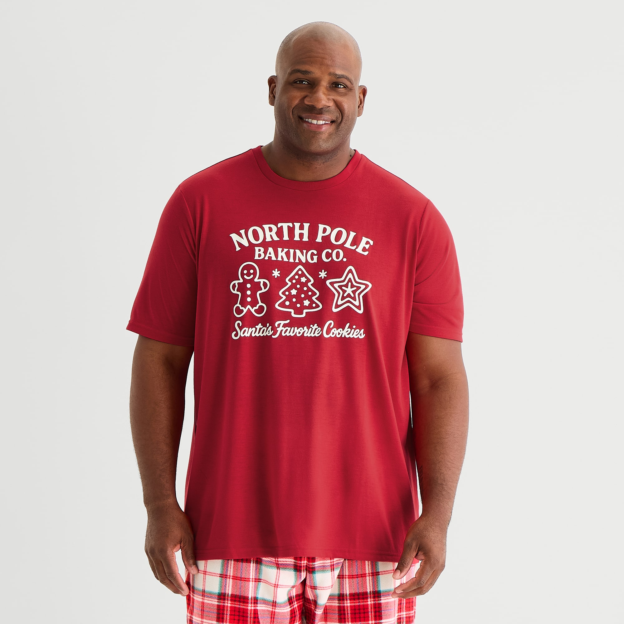 North Pole Trading Co. Unisex Adult Crew Neck Short Sleeve Matching Family Plus Pajama Top