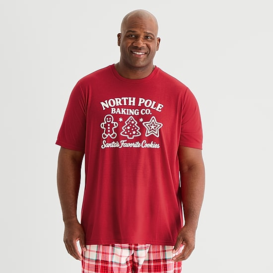 North Pole Trading Co. Unisex Adult Crew Neck Short Sleeve Matching Family Plus Pajama Top