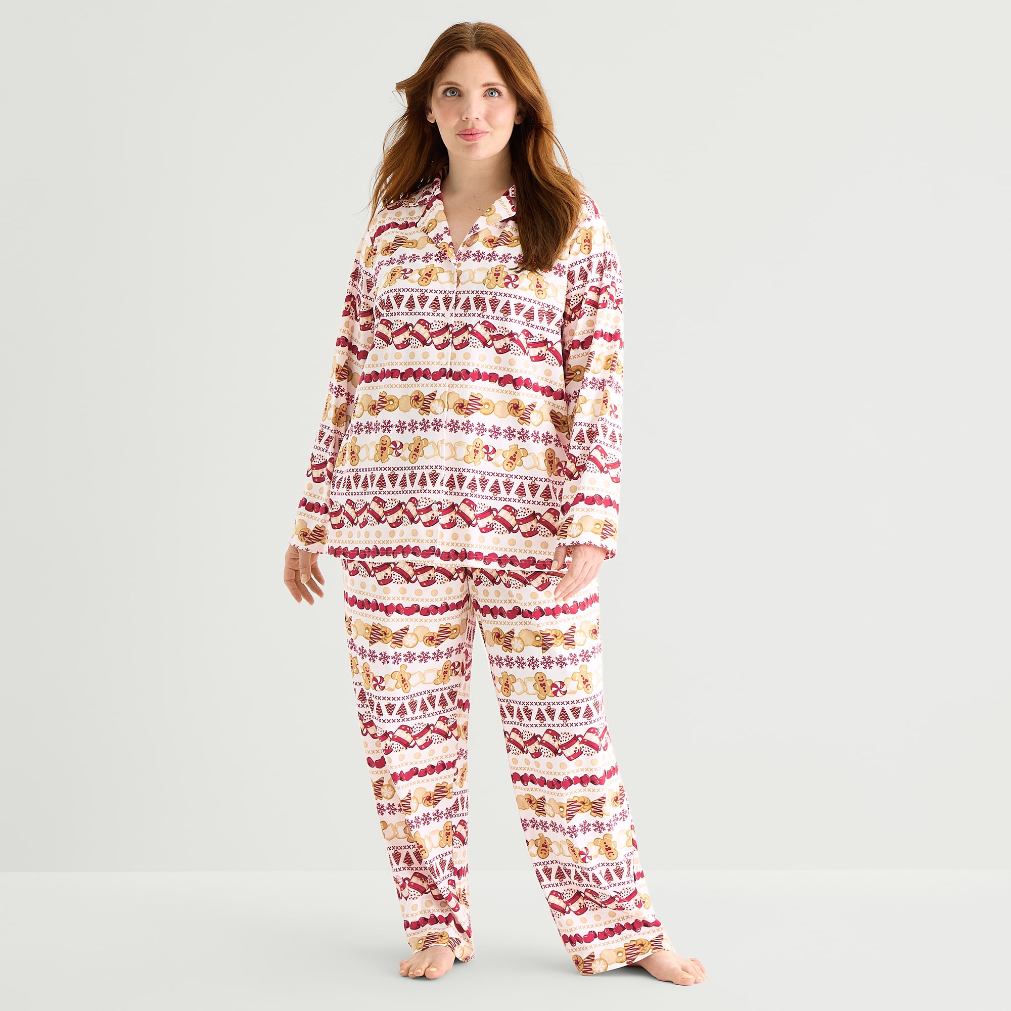 North Pole Trading Co. Womens Fleece Long Sleeve 2-pc. Matching Family Pajama Set