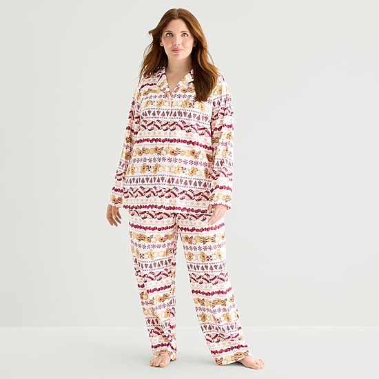 North Pole Trading Co. Womens Fleece Long Sleeve 2-pc. Matching Family Pajama Set