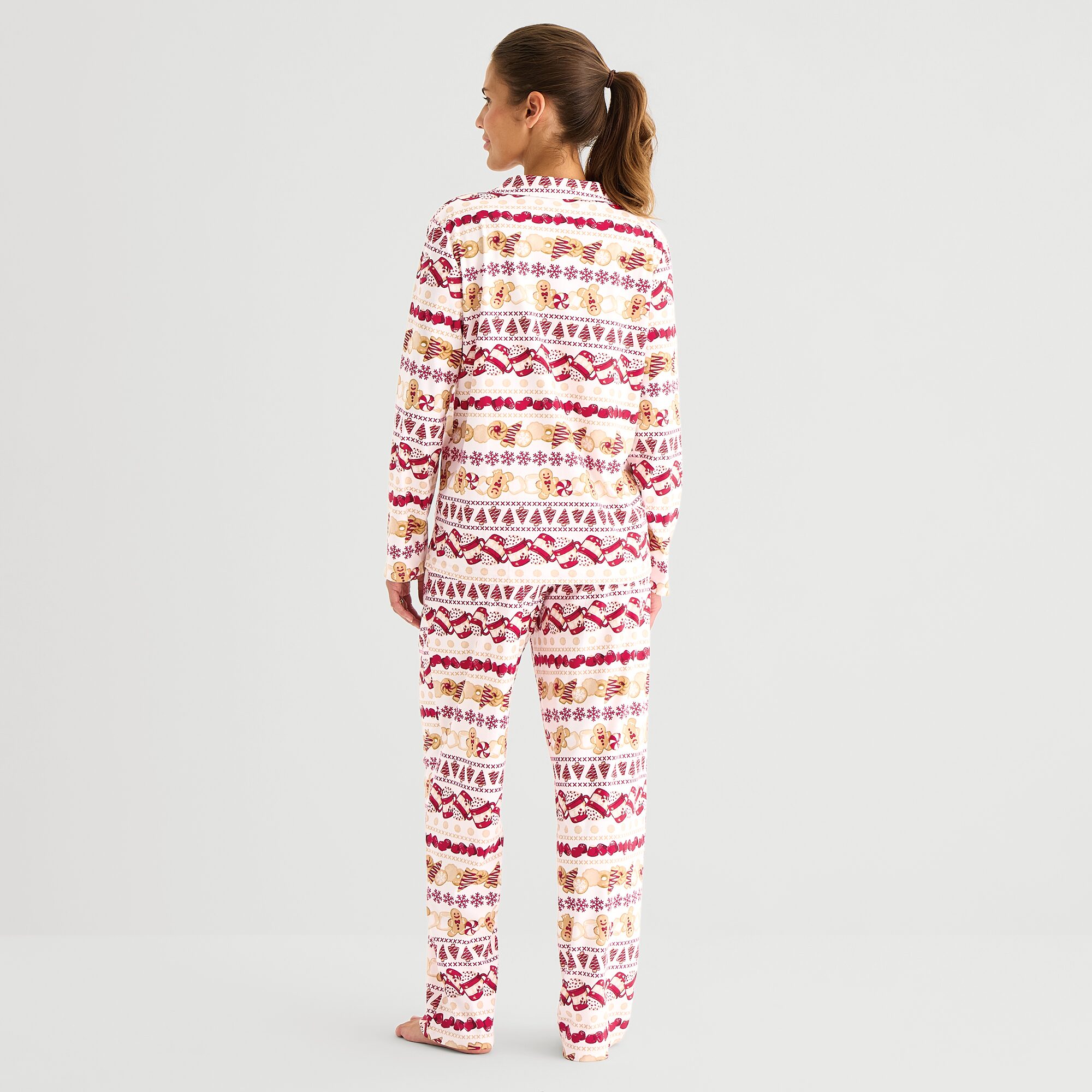 North Pole Trading Co. Womens Fleece Long Sleeve 2-pc. Pajama Set