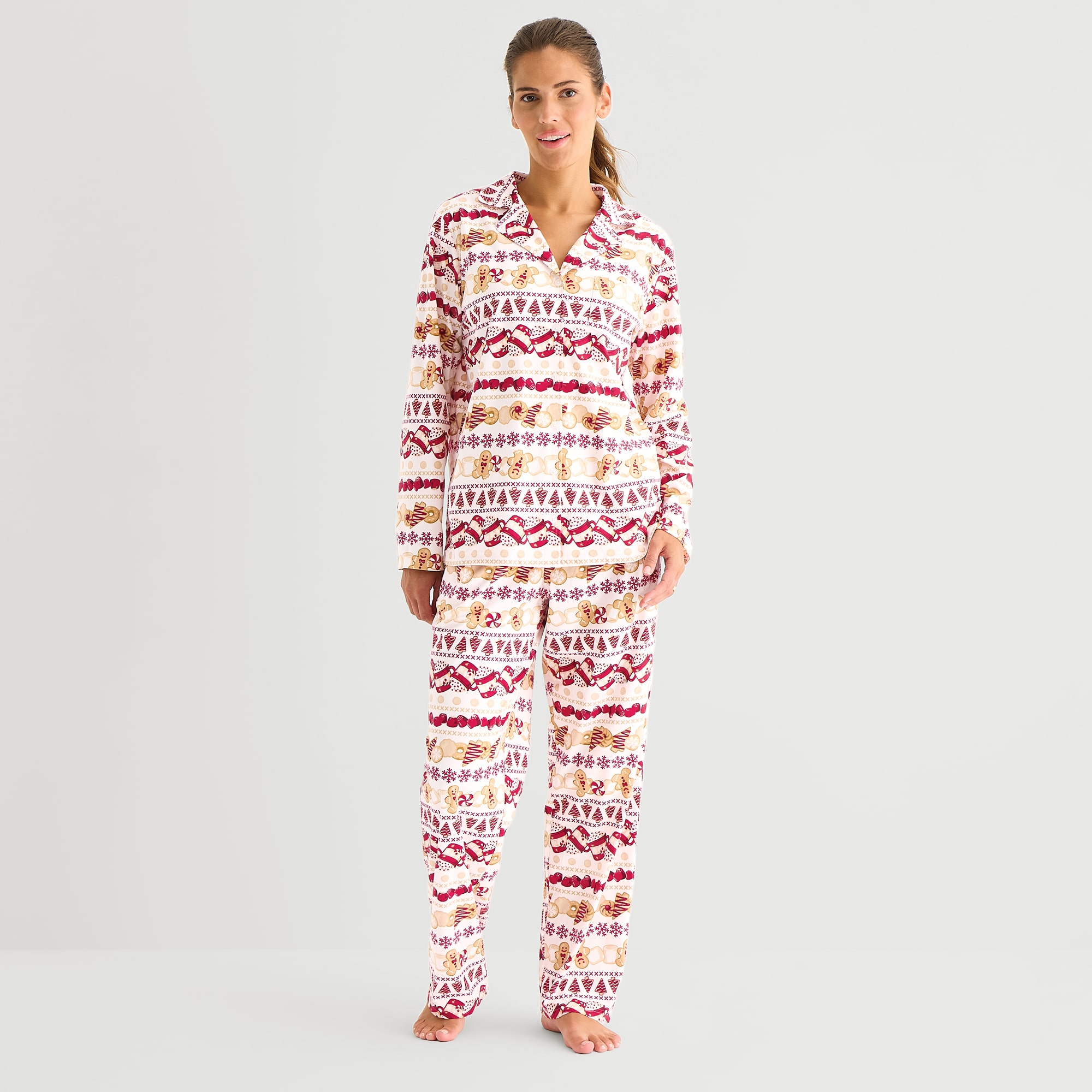 North Pole Trading Co. Womens Fleece Long Sleeve 2-pc. Matching Family Pajama Set